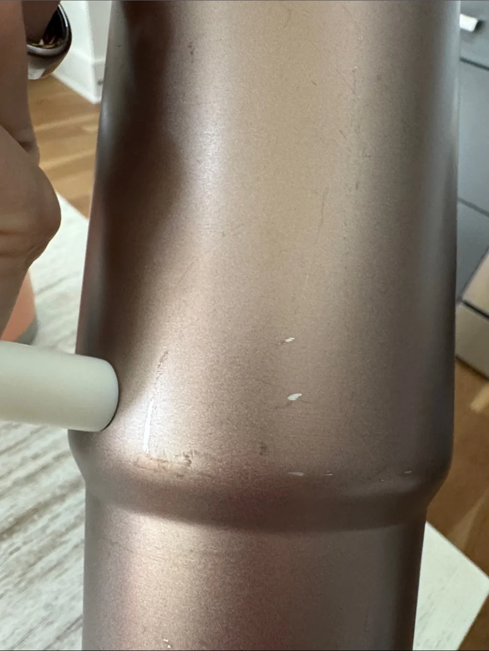 Stanley Bronze Travel Tumbler with Cream Handle and Clear Lid - Picture 3 of 4